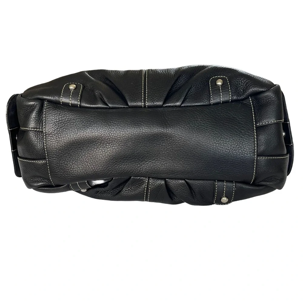 NORDSTROM Black Pebbled Leather BOHO Satchel Purse. Like new.